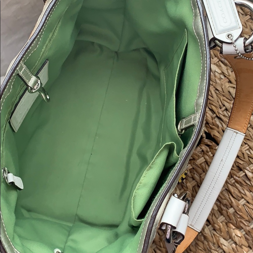 Coach Burlap Bee Bag - Gem